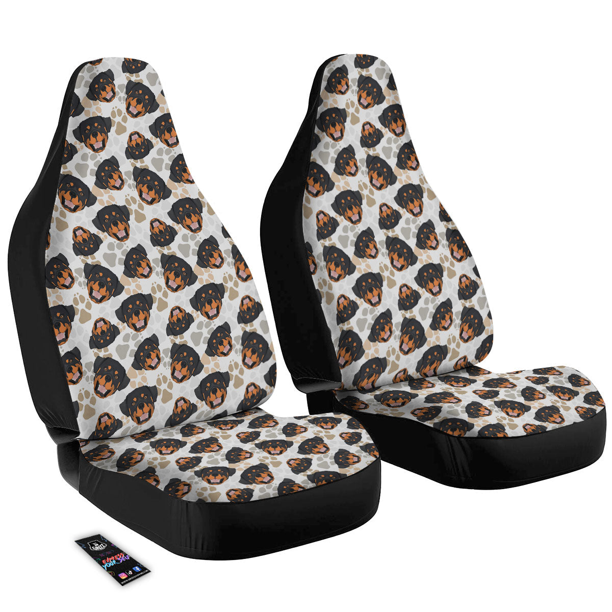 Rottweiler Print Pattern Car Seat Covers-grizzshop