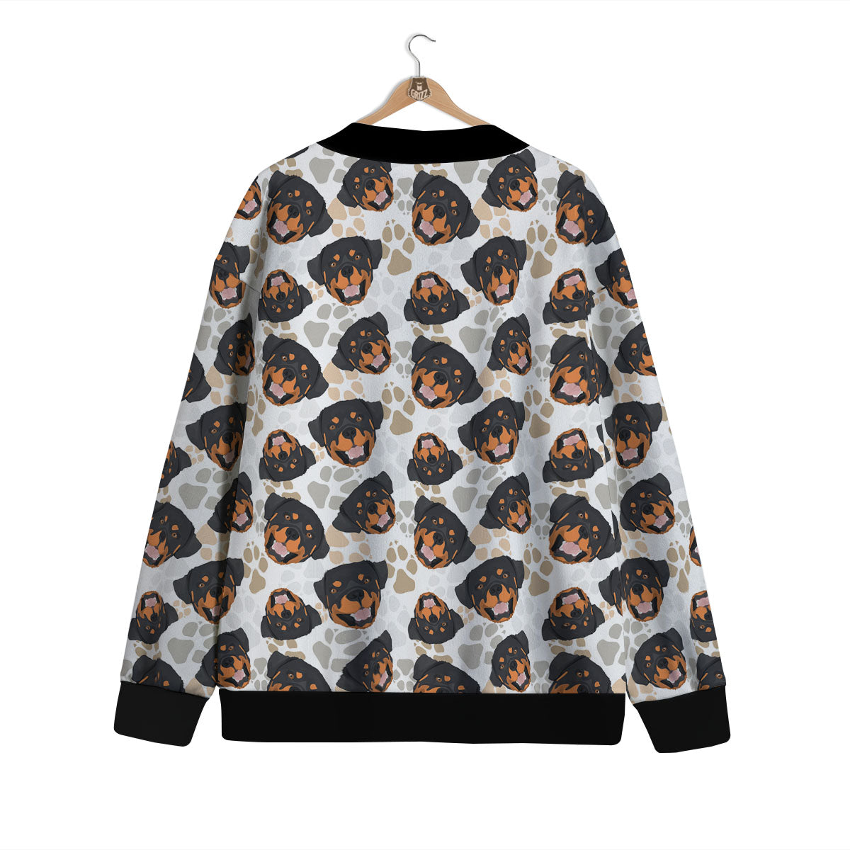 Rottweiler Print Pattern Cardigan-grizzshop