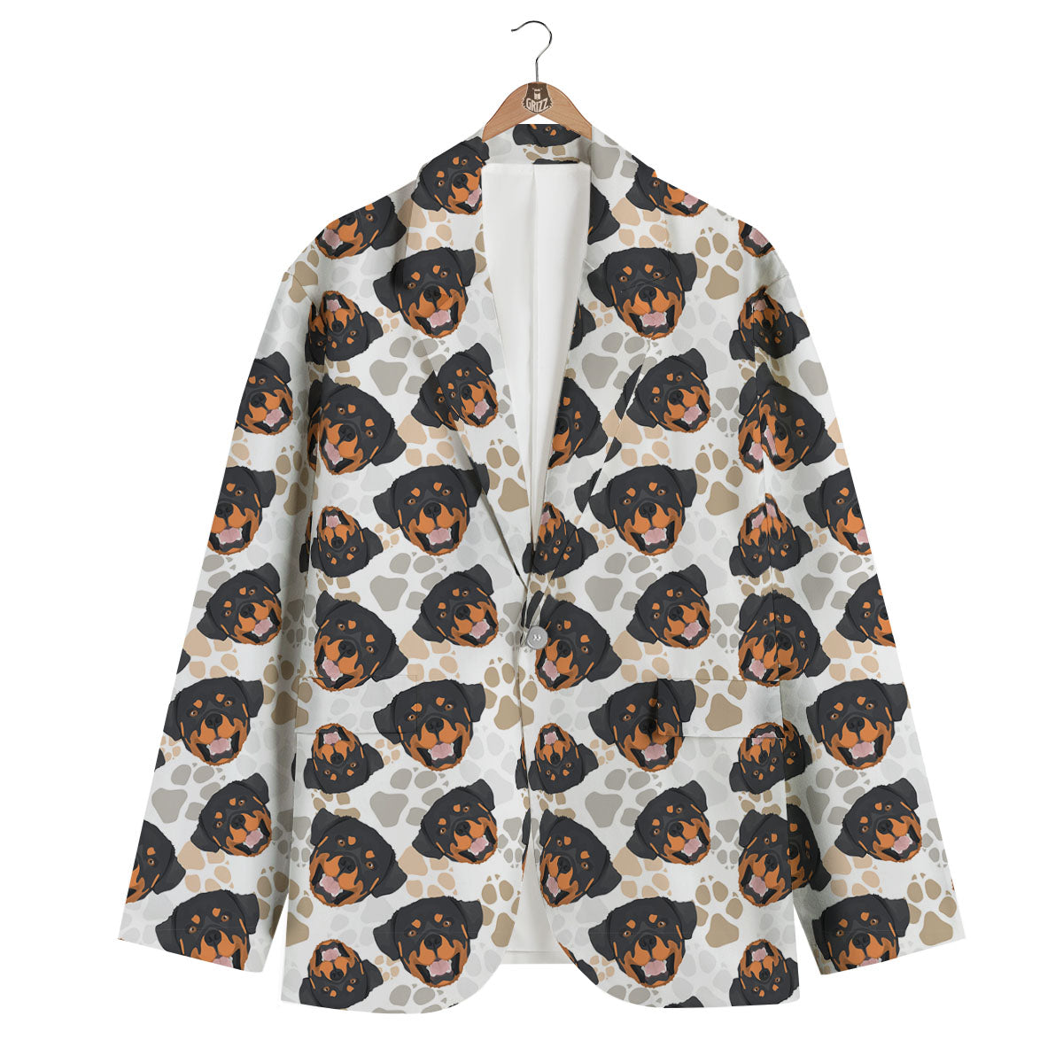 Rottweiler Print Pattern Men's Blazer-grizzshop
