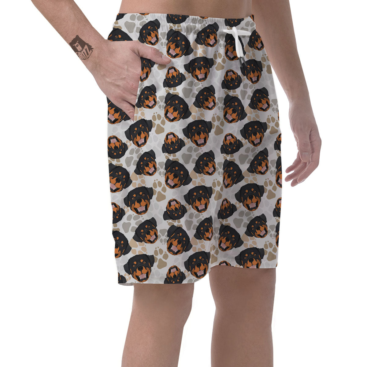 Rottweiler Print Pattern Men's Shorts-grizzshop