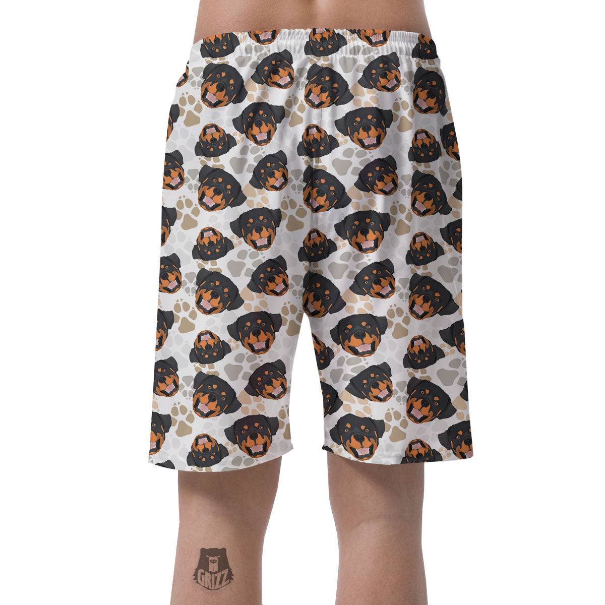 Rottweiler Print Pattern Men's Shorts-grizzshop