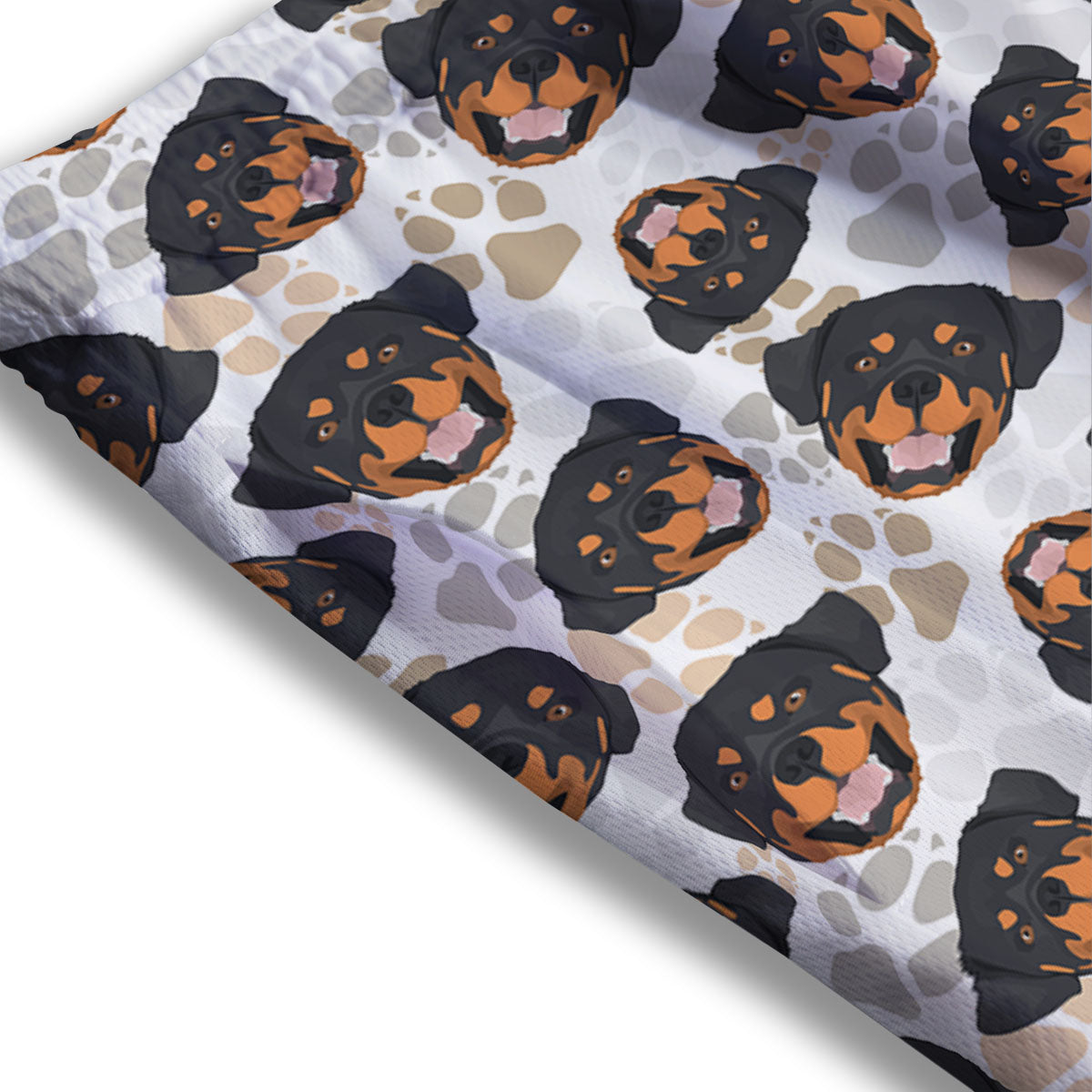 Rottweiler Print Pattern Mesh Shorts