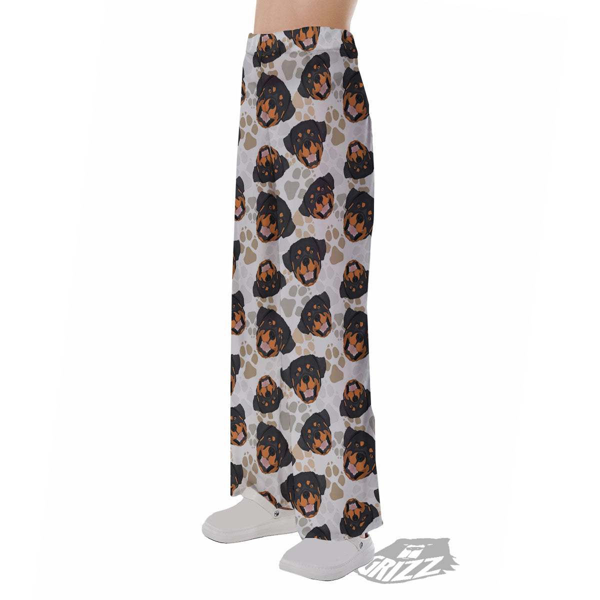 Rottweiler Print Pattern Pajama Pants-grizzshop