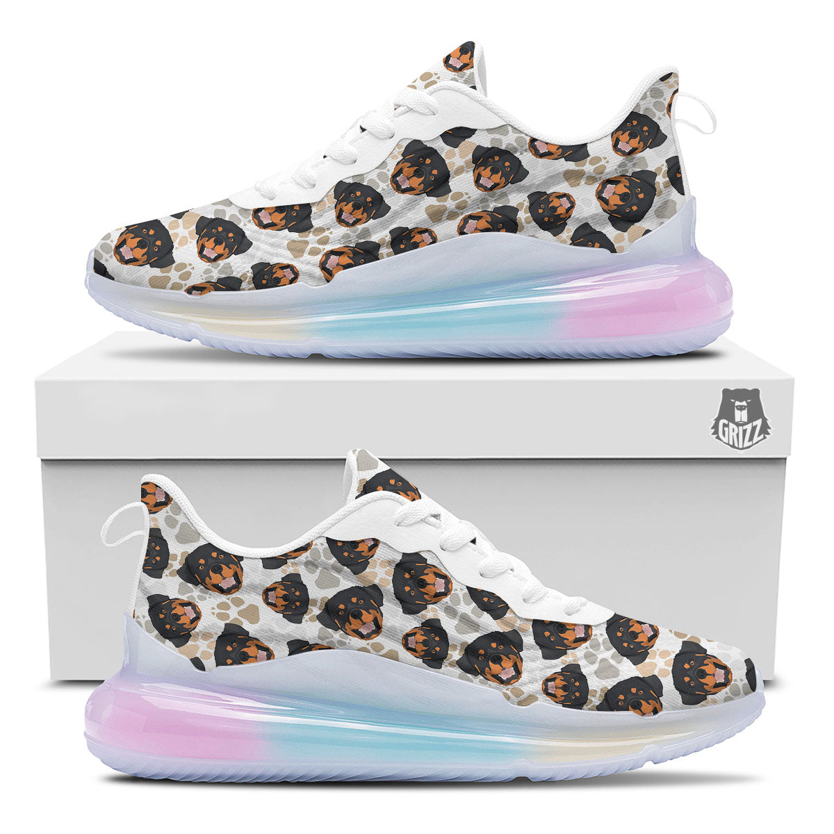 Rottweiler Print Pattern Running Sneakers-grizzshop