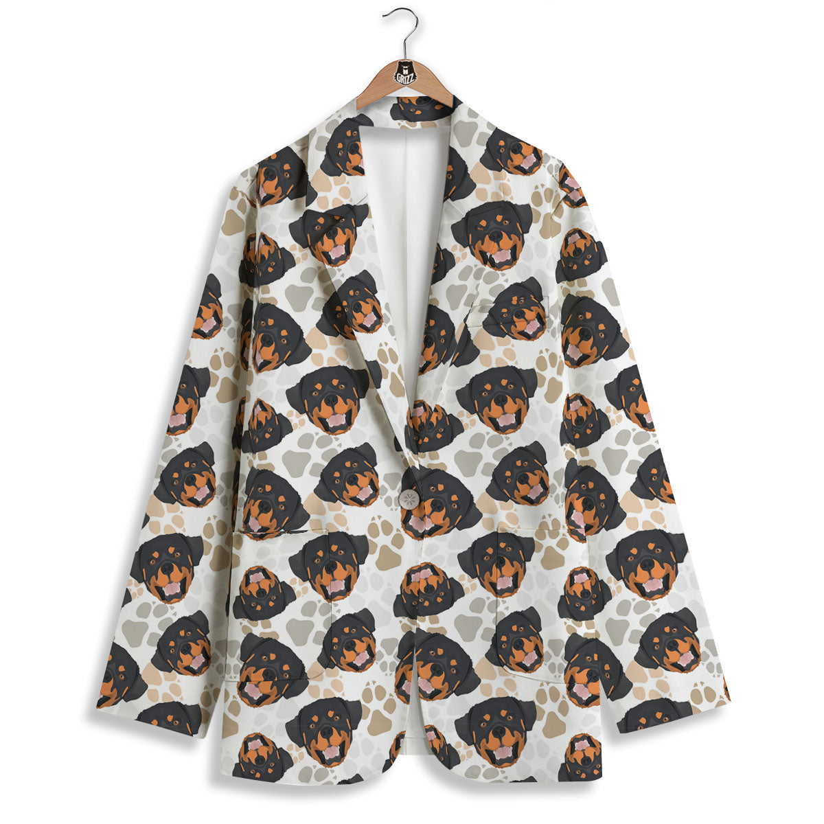 Rottweiler Print Pattern Women's Blazer-grizzshop