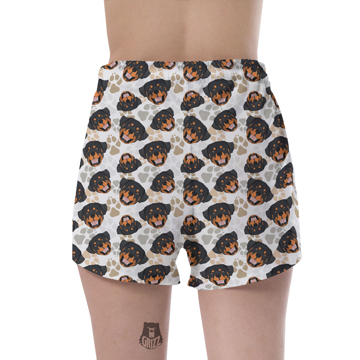 Rottweiler Print Pattern Women's Shorts-grizzshop