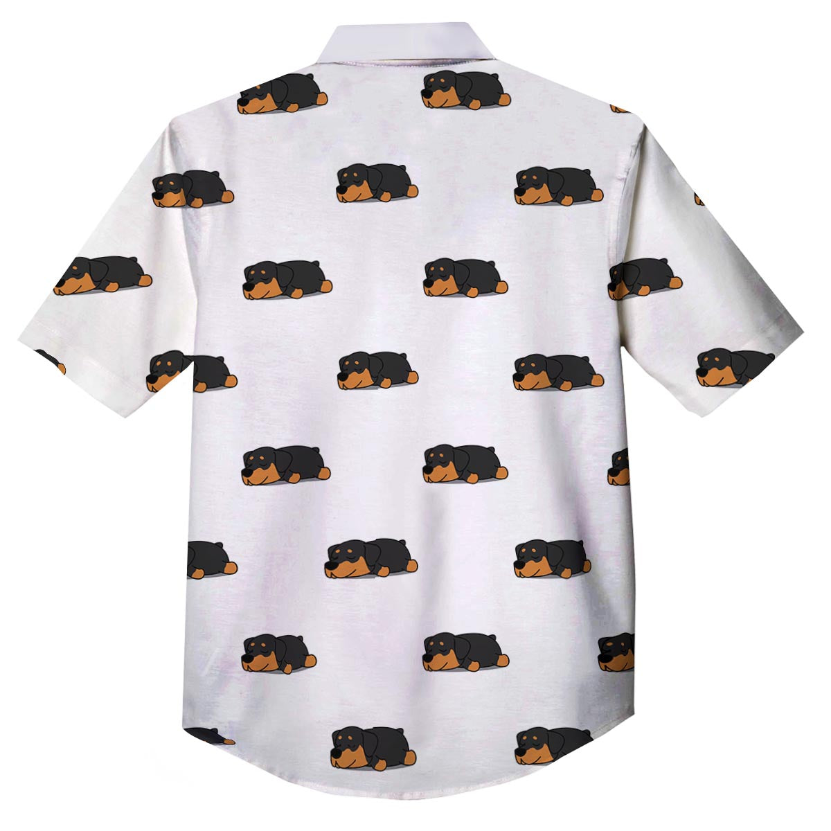 Rottweiler Sleeping Print Pattern Button Up Shirt-grizzshop