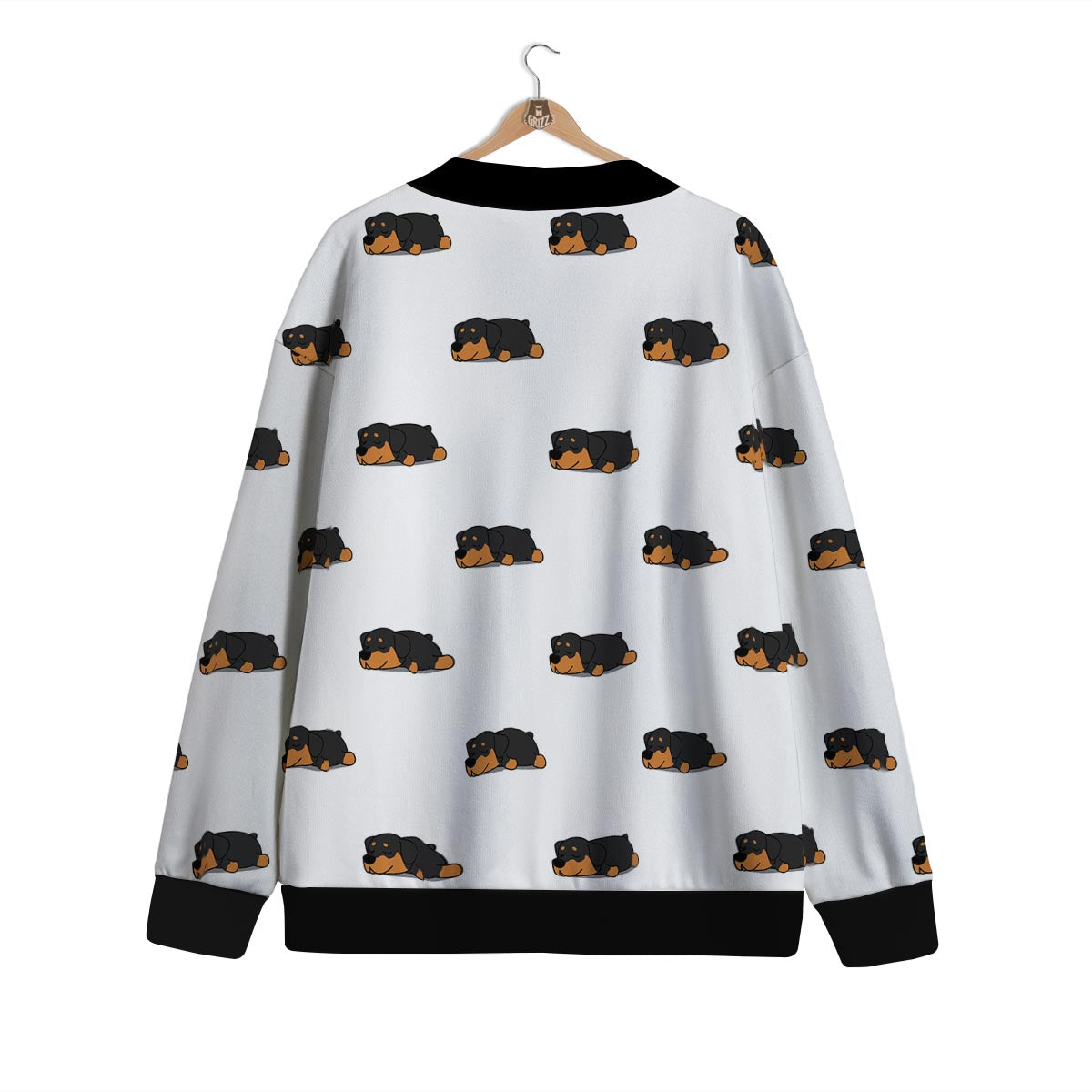 Rottweiler Sleeping Print Pattern Cardigan-grizzshop