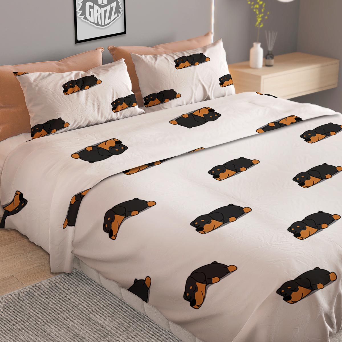 Scorpio Sign White And Black Print Duvet Cover Bedding Set