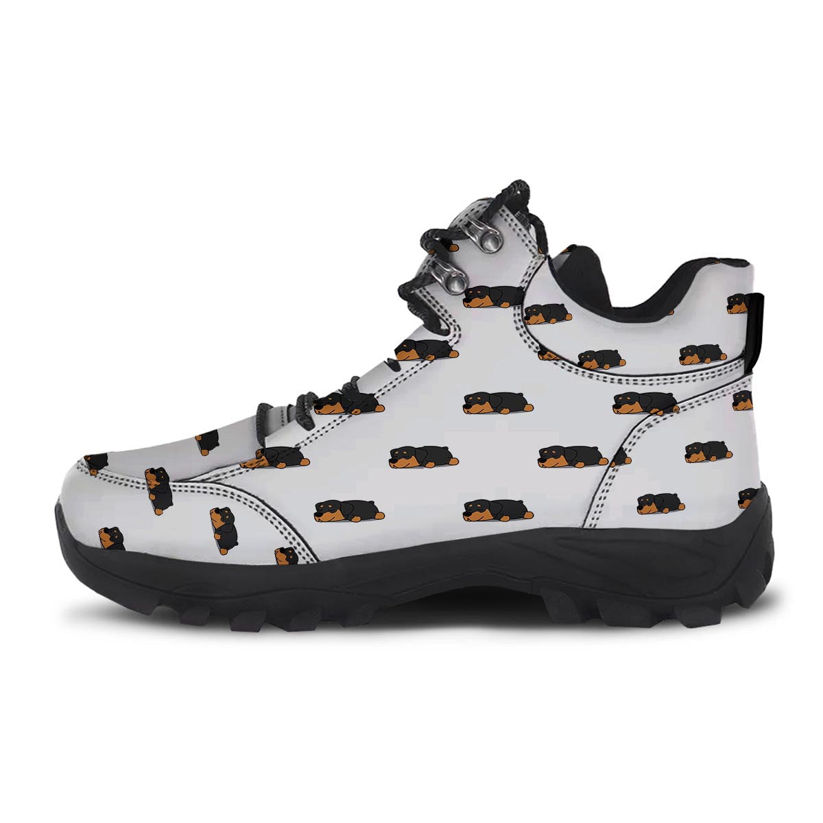 Rottweiler Sleeping Print Pattern Hiking Shoes-grizzshop