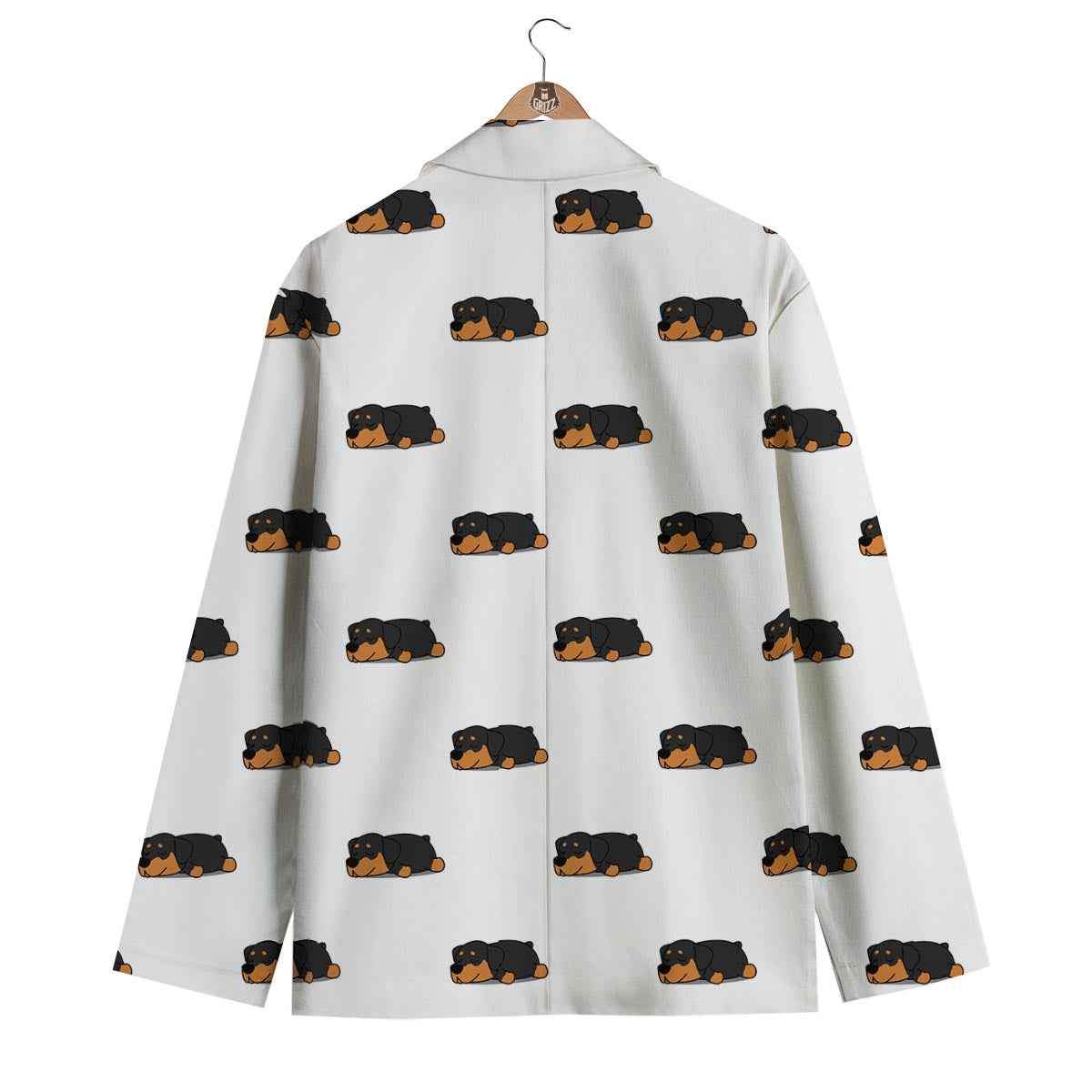 Rottweiler Sleeping Print Pattern Men's Blazer-grizzshop