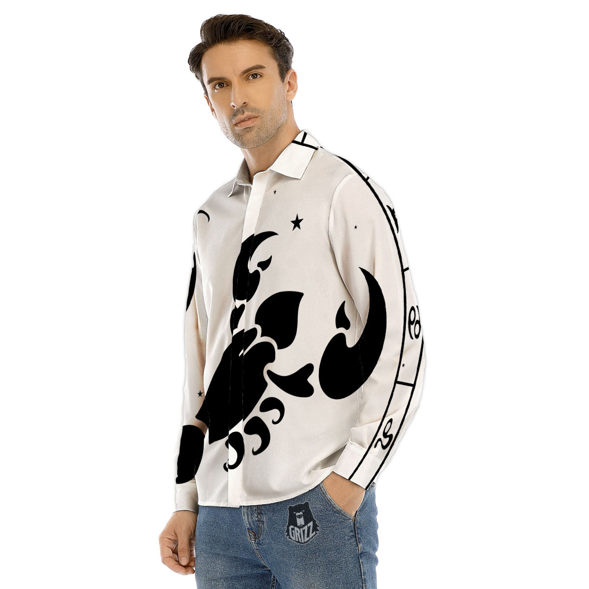 Rottweiler Sleeping Print Pattern Men's Dress Shirts-grizzshop
