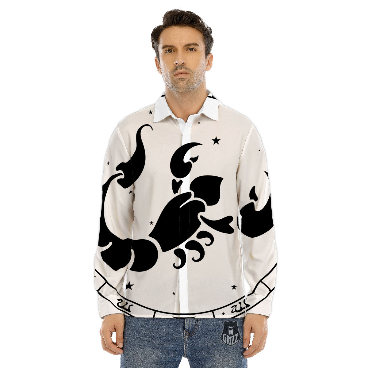 Rottweiler Sleeping Print Pattern Men's Dress Shirts-grizzshop