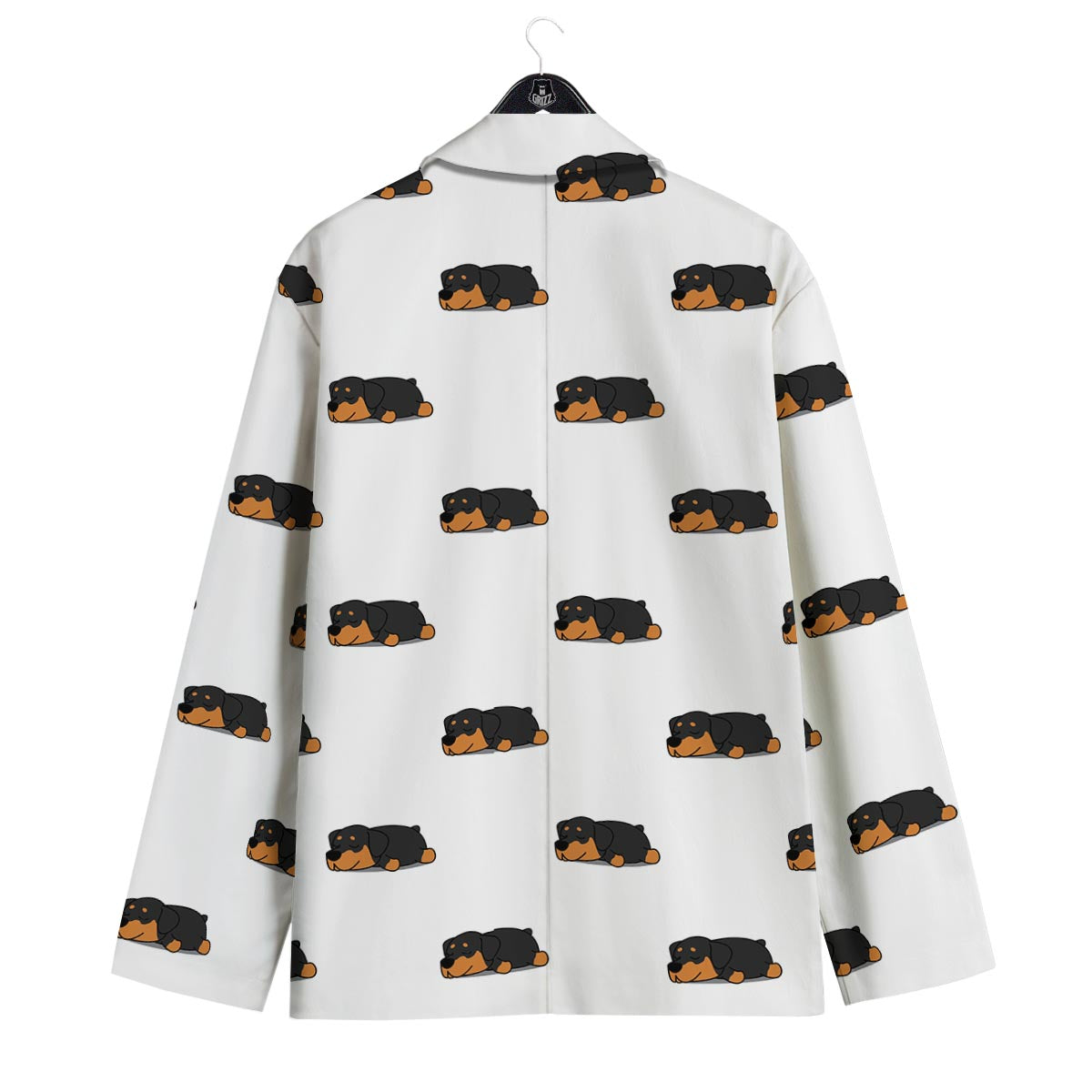 Rottweiler Sleeping Print Pattern Men's Sport Coat-grizzshop