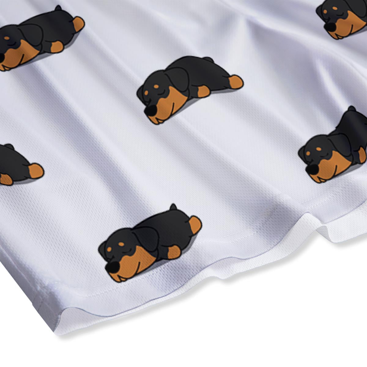 Rottweiler Sleeping Print Pattern Mesh Shorts