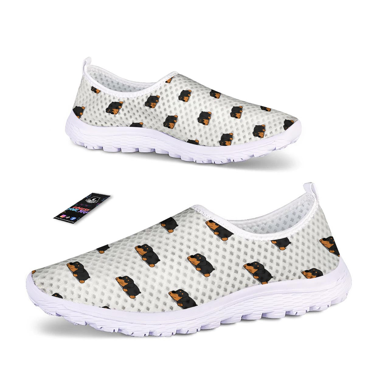 Rottweiler Sleeping Print Pattern Nurse Shoes-grizzshop