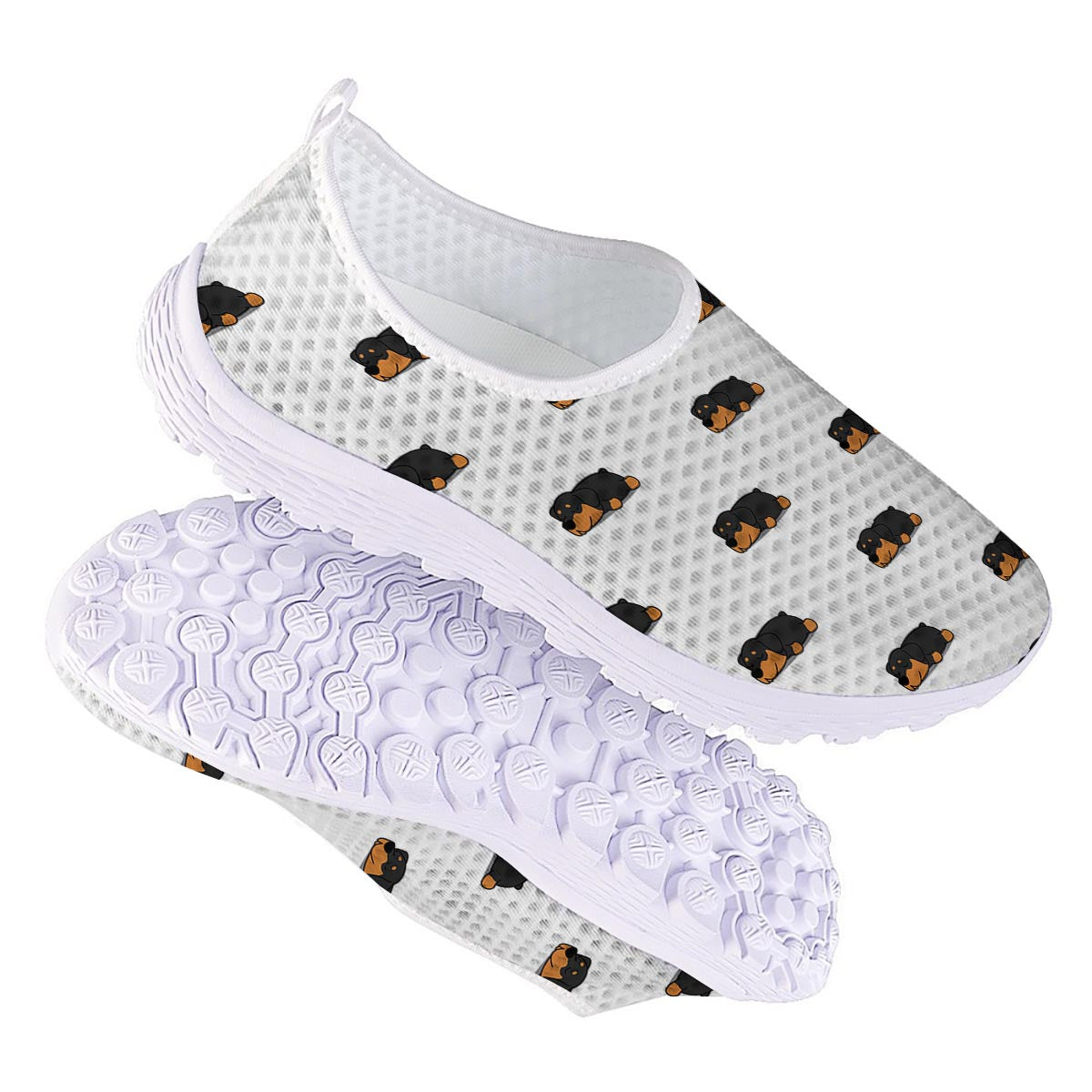 Rottweiler Sleeping Print Pattern Nurse Shoes-grizzshop