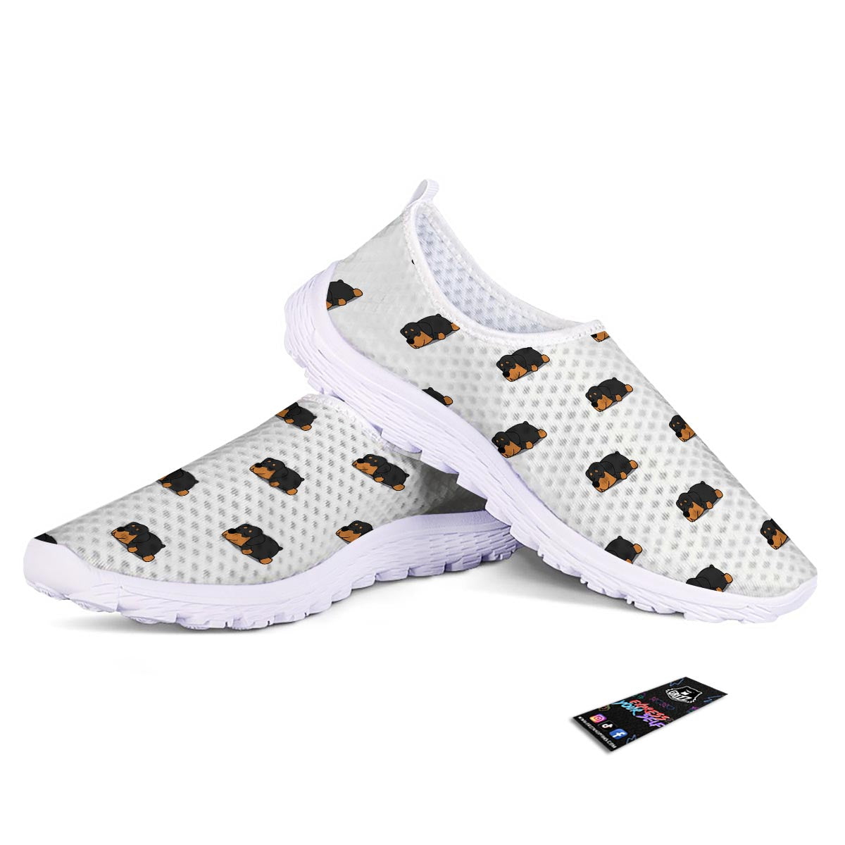 Rottweiler Sleeping Print Pattern Nurse Shoes-grizzshop
