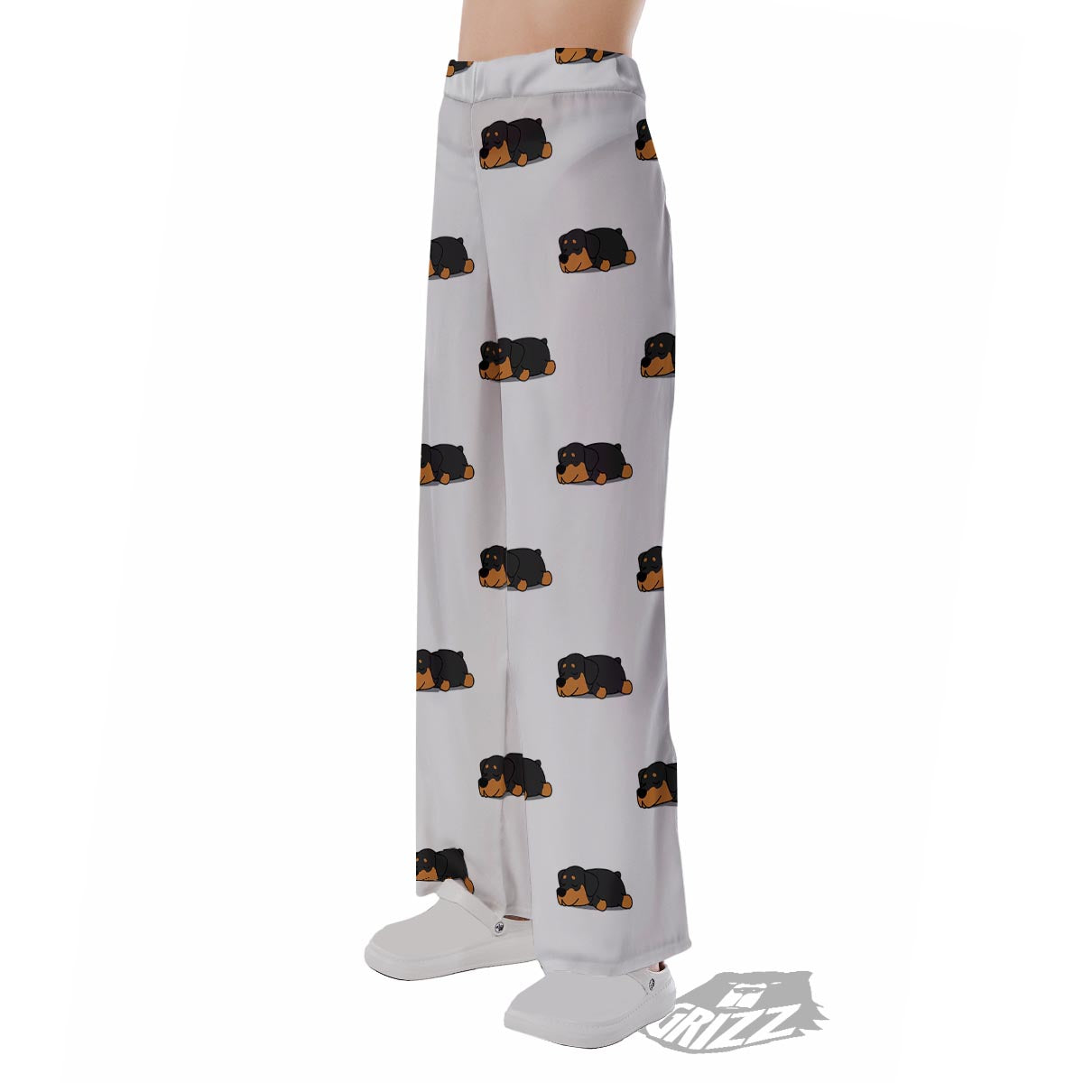 Rottweiler Sleeping Print Pattern Pajama Pants-grizzshop