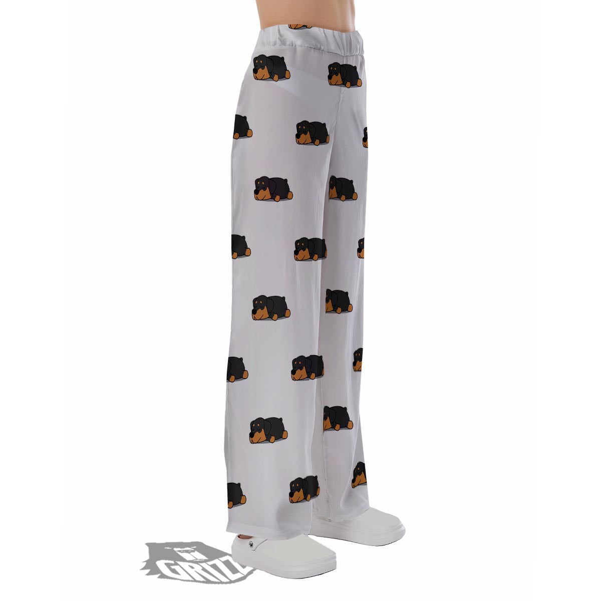 Rottweiler Sleeping Print Pattern Pajama Pants-grizzshop