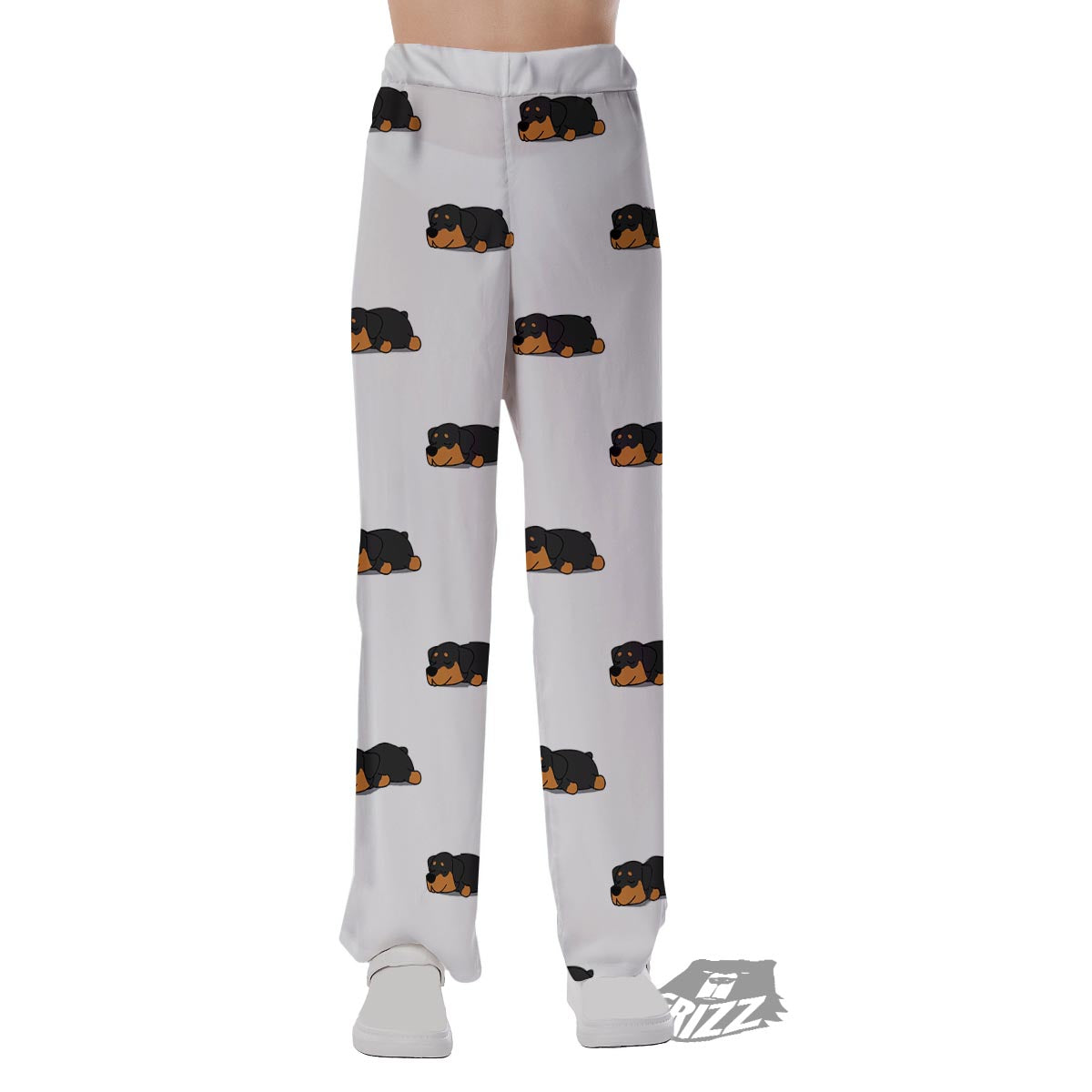 Rottweiler Sleeping Print Pattern Pajama Pants-grizzshop