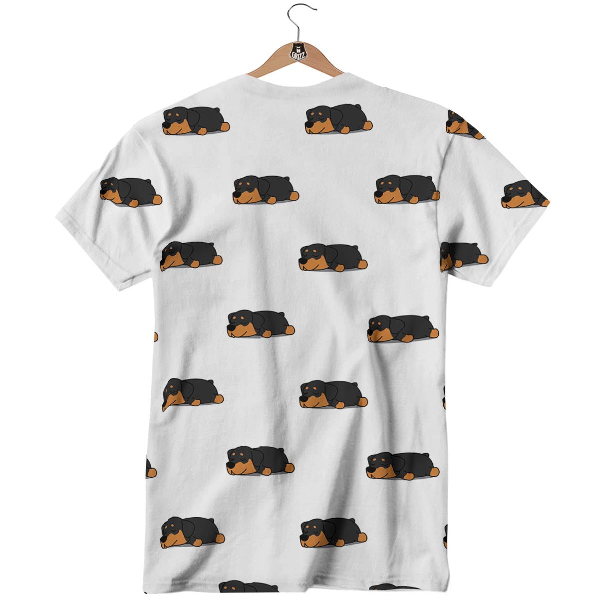 Rottweiler Sleeping Print Pattern T-Shirt-grizzshop