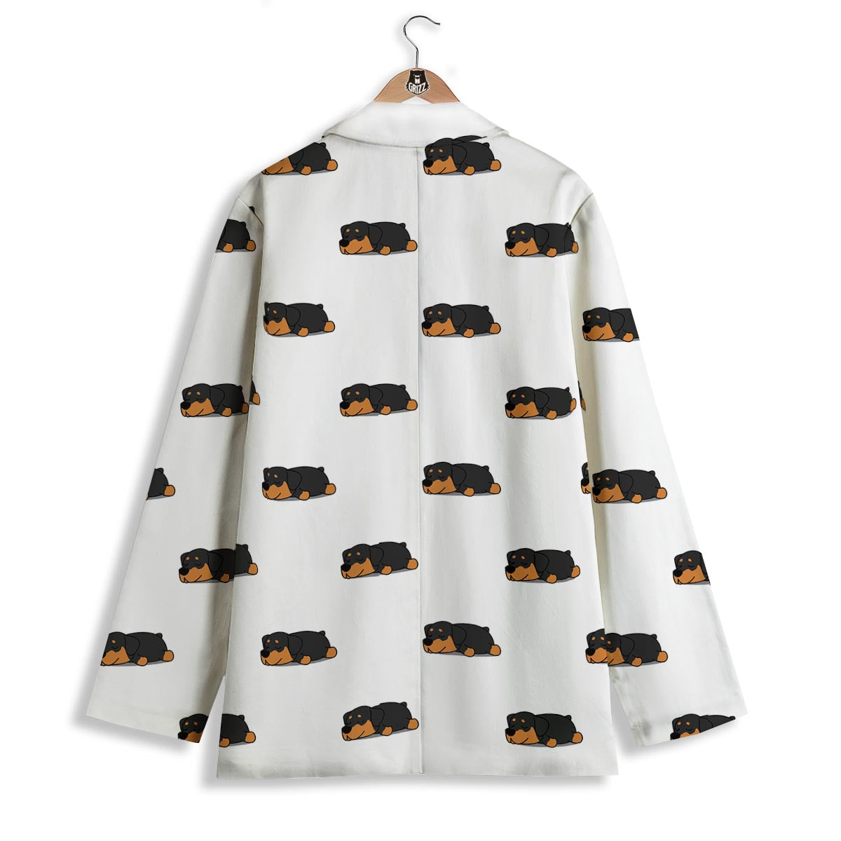Rottweiler Sleeping Print Pattern Women's Blazer-grizzshop