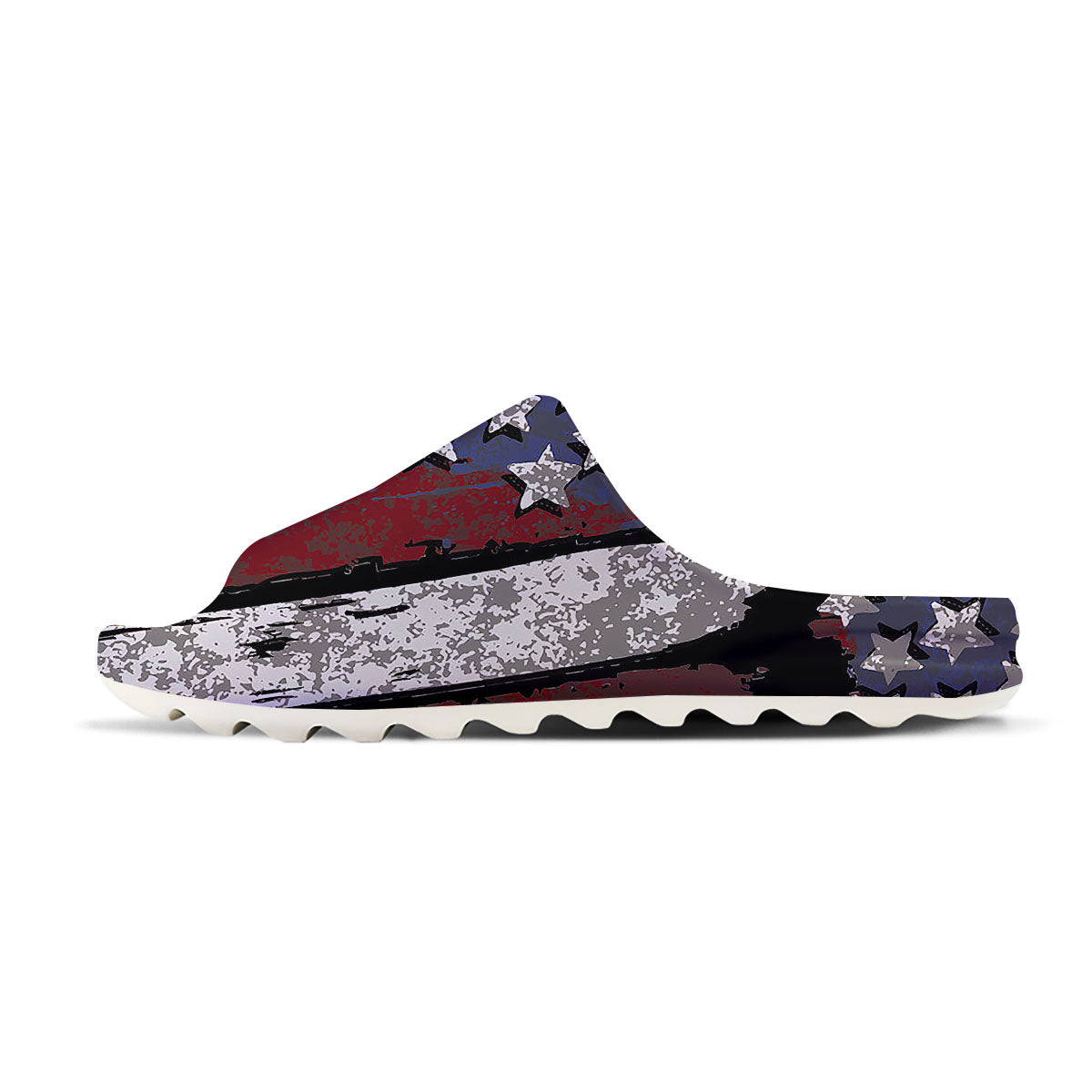Rough American Flag Print Sandals-grizzshop