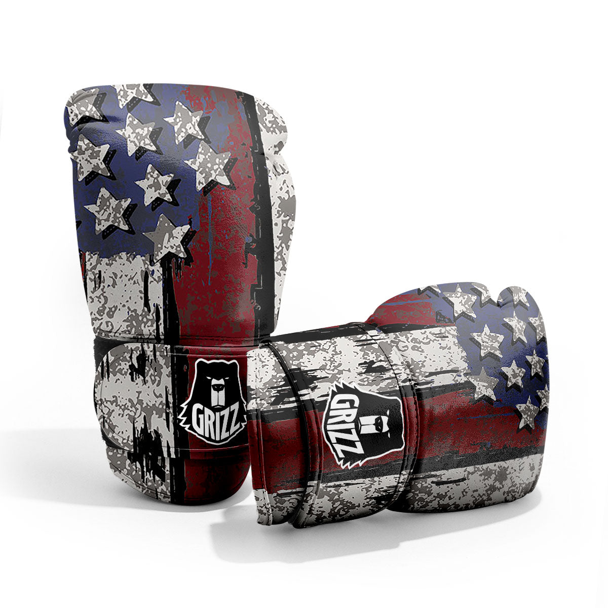Rough American Flag Print Pro Boxing Glove