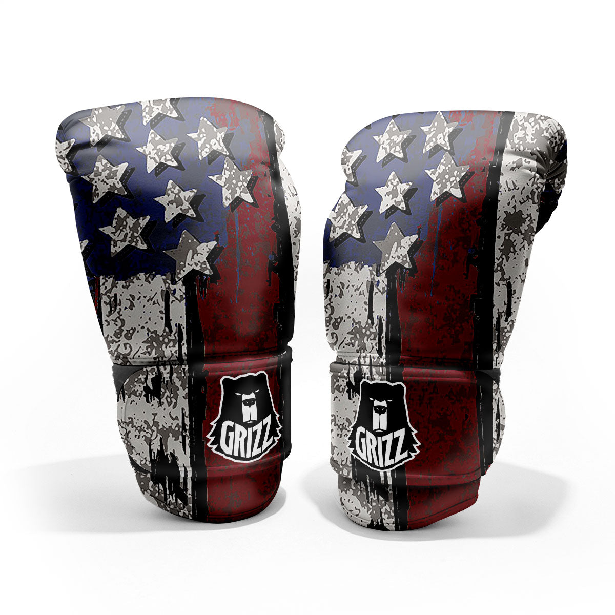 Rough American Flag Print Pro Boxing Glove