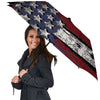 Rough American Flag Print Umbrella-grizzshop