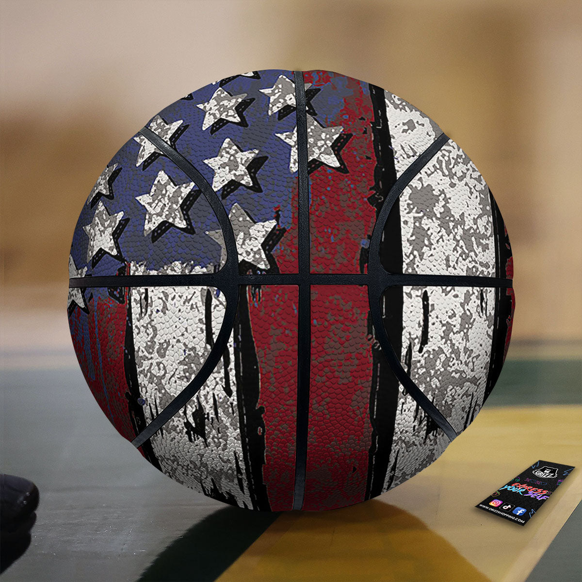 Scratch Marble White Gold Print Pattern Basketball