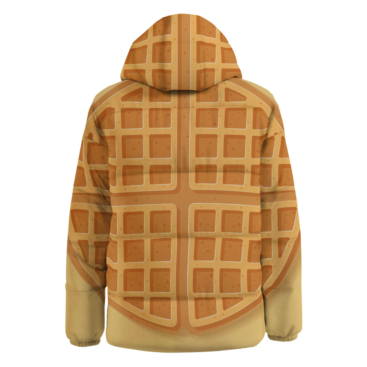 Round Waffle Print Down Jacket-grizzshop