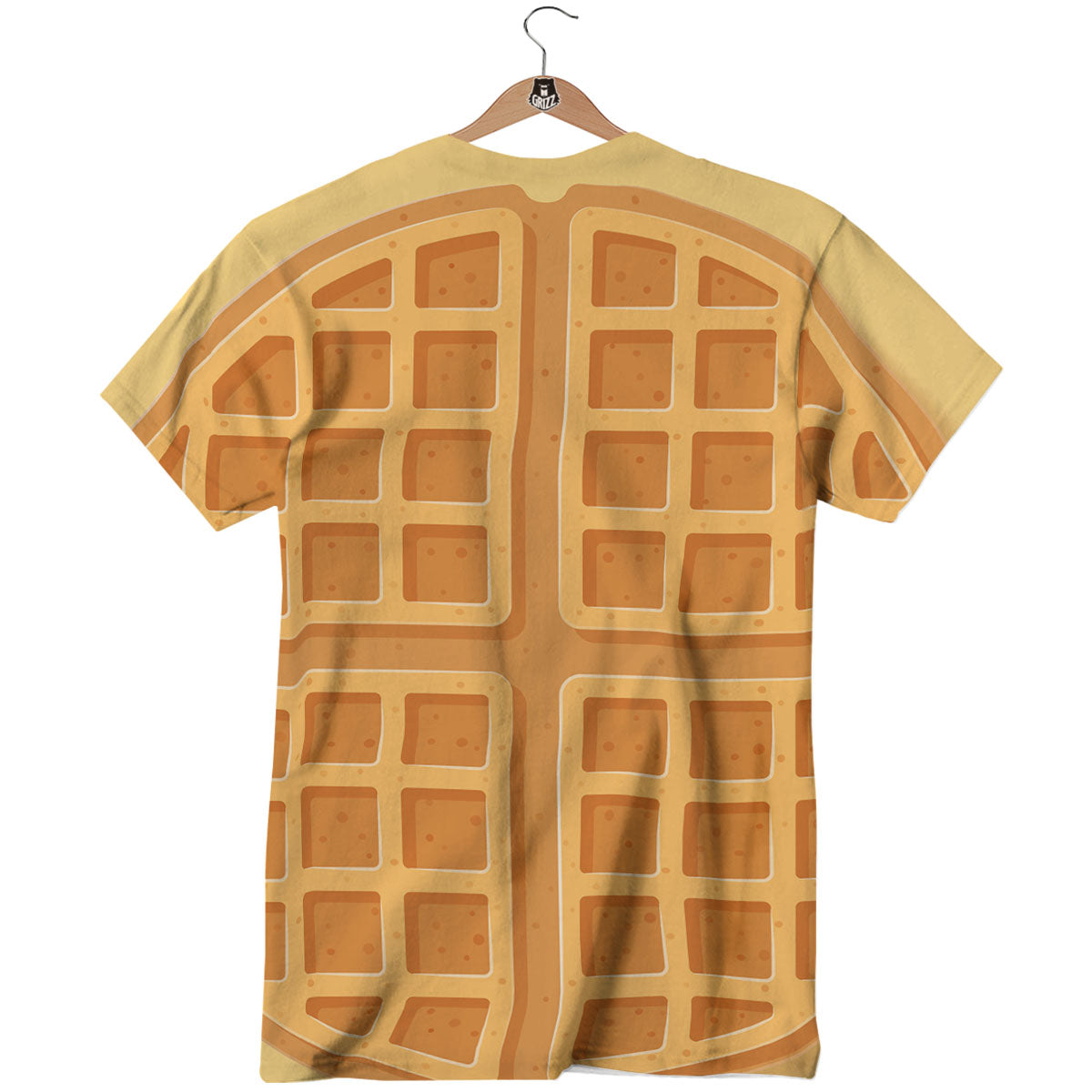 Round Waffle Print T-Shirt-grizzshop