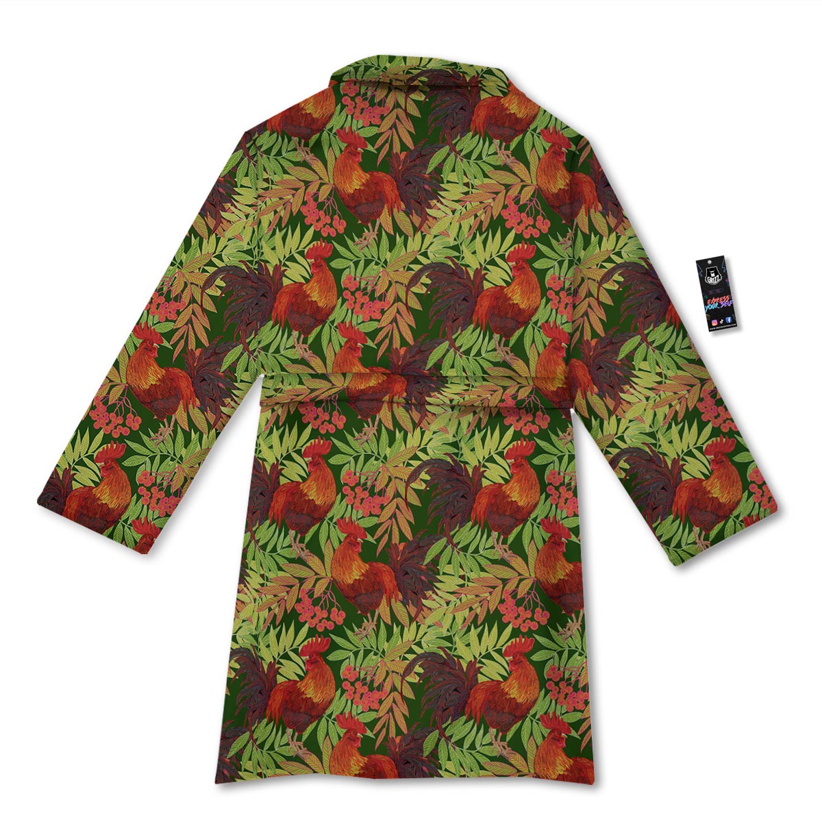 Rowan And Rooster Print Pattern Bathrobe-grizzshop