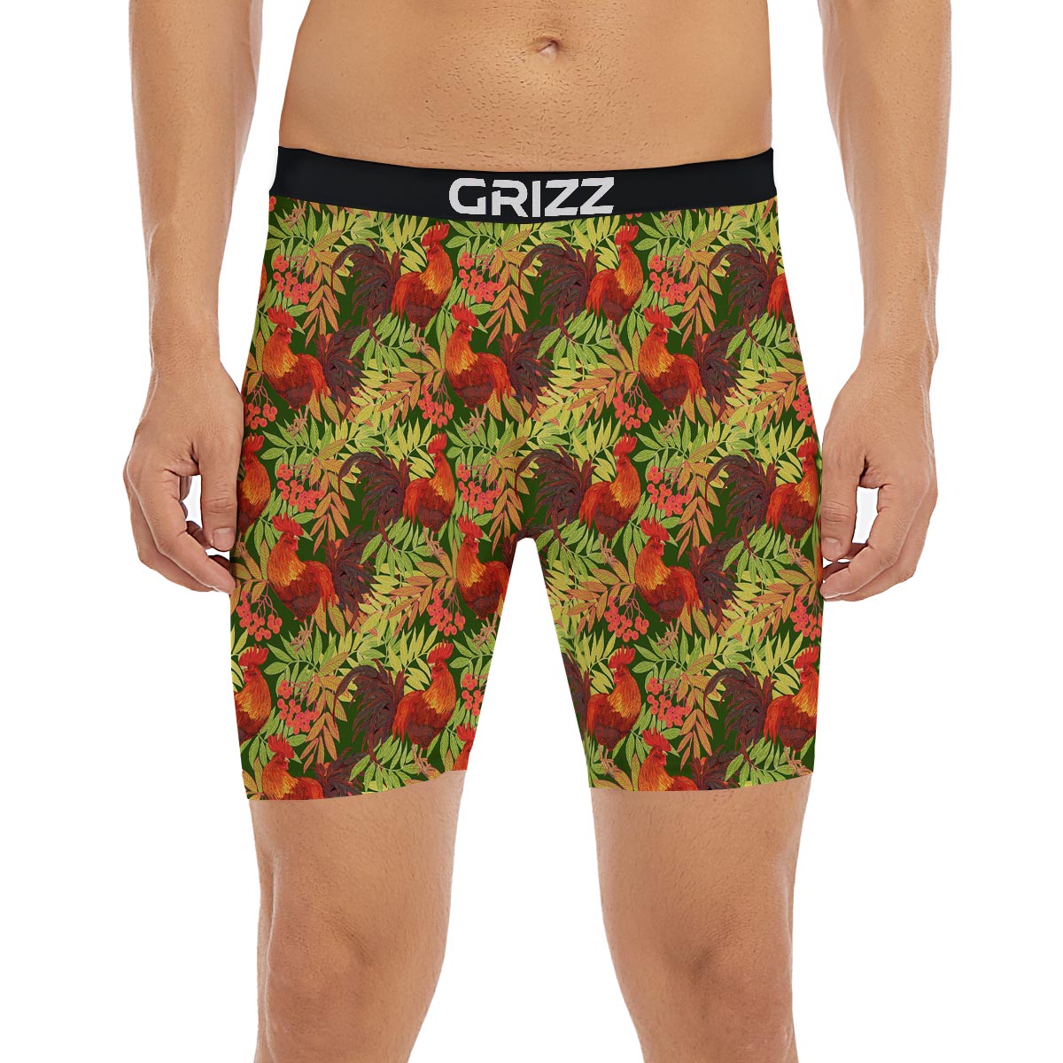 Rowan And Rooster Print Pattern Boxer Briefs-grizzshop