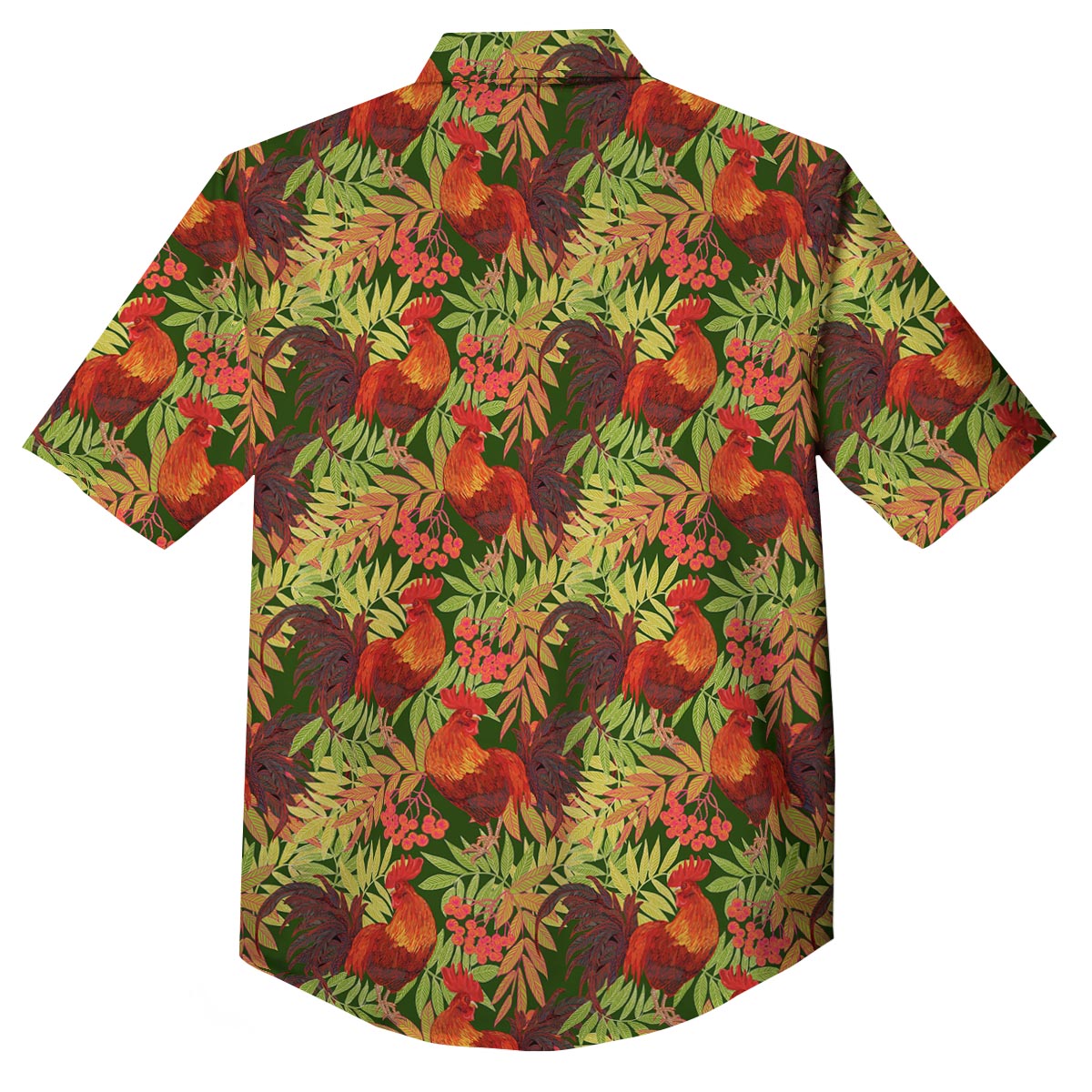 Rowan And Rooster Print Pattern Button Up Shirt-grizzshop