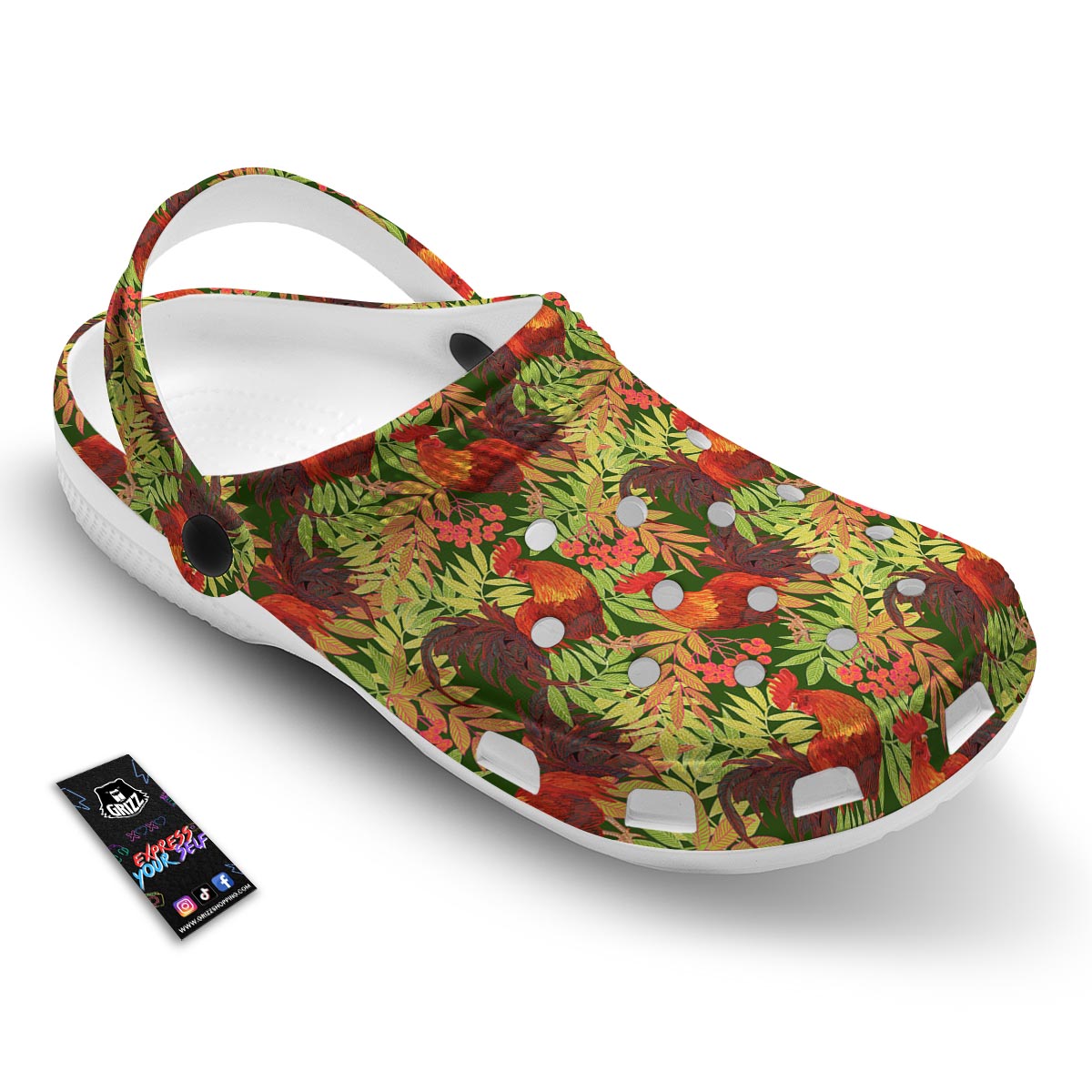 Rowan And Rooster Print Pattern Clog-grizzshop