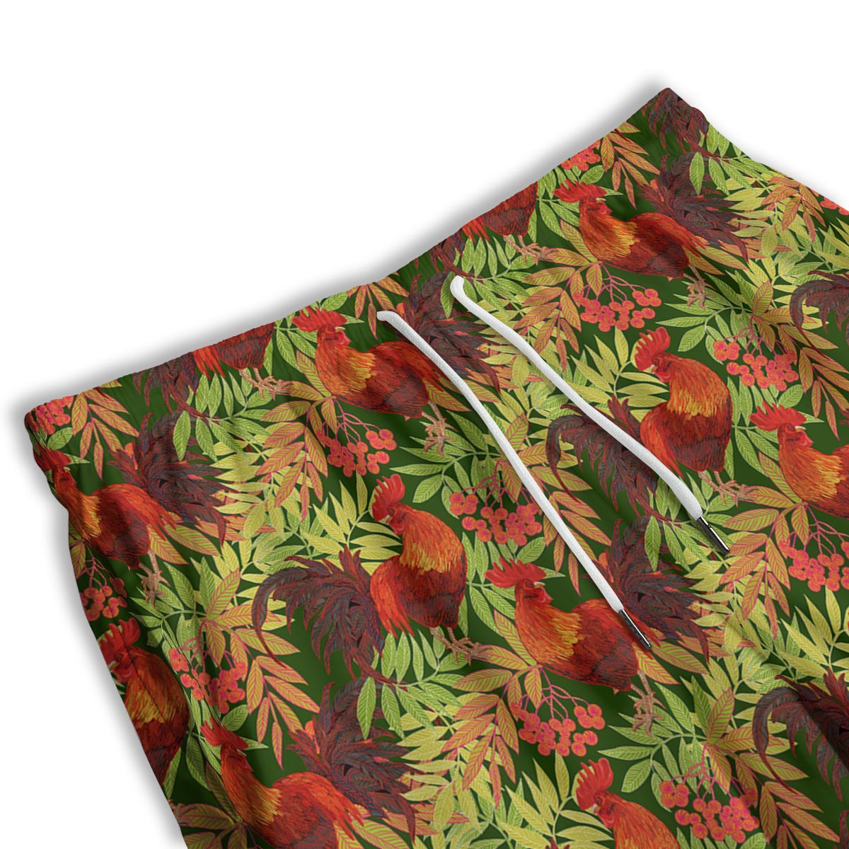 Rowan And Rooster Print Pattern Men's Athletic Shorts