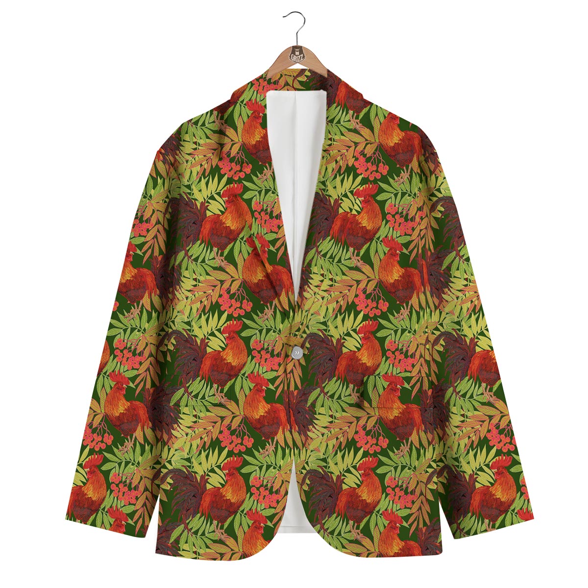 Rowan And Rooster Print Pattern Men's Blazer-grizzshop