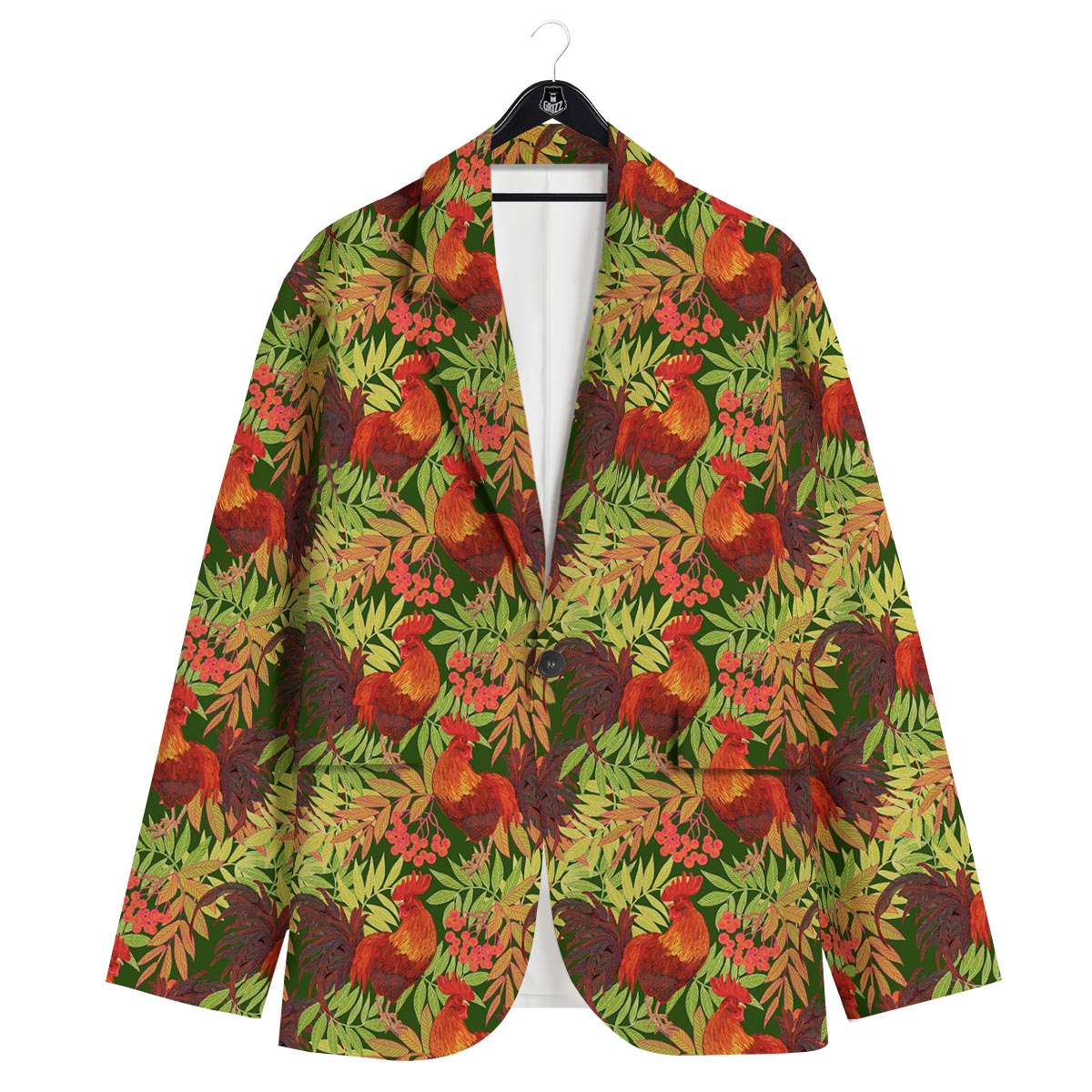 Rowan And Rooster Print Pattern Men's Sport Coat-grizzshop