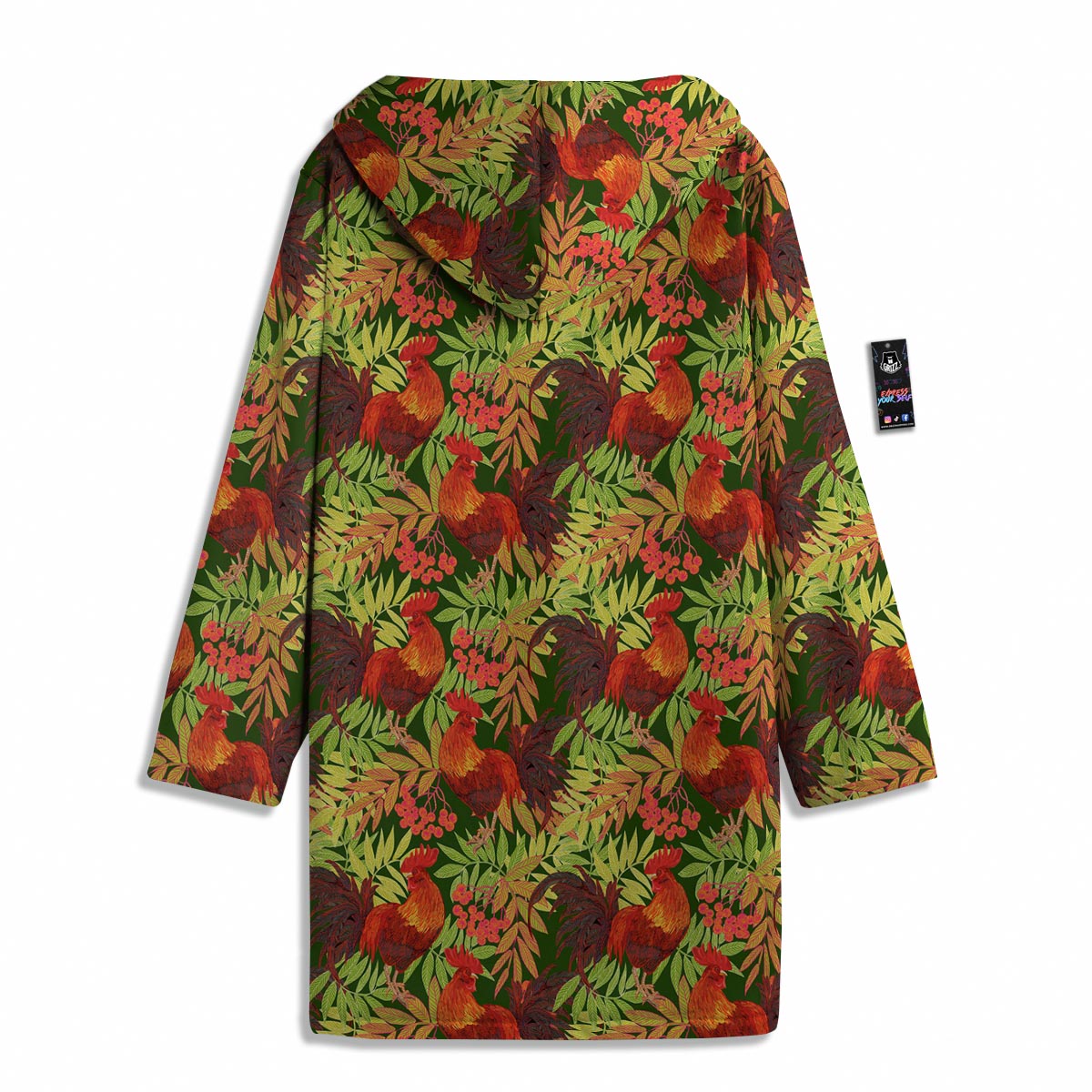 Rowan And Rooster Print Pattern Men's Windbreaker Jacket-grizzshop