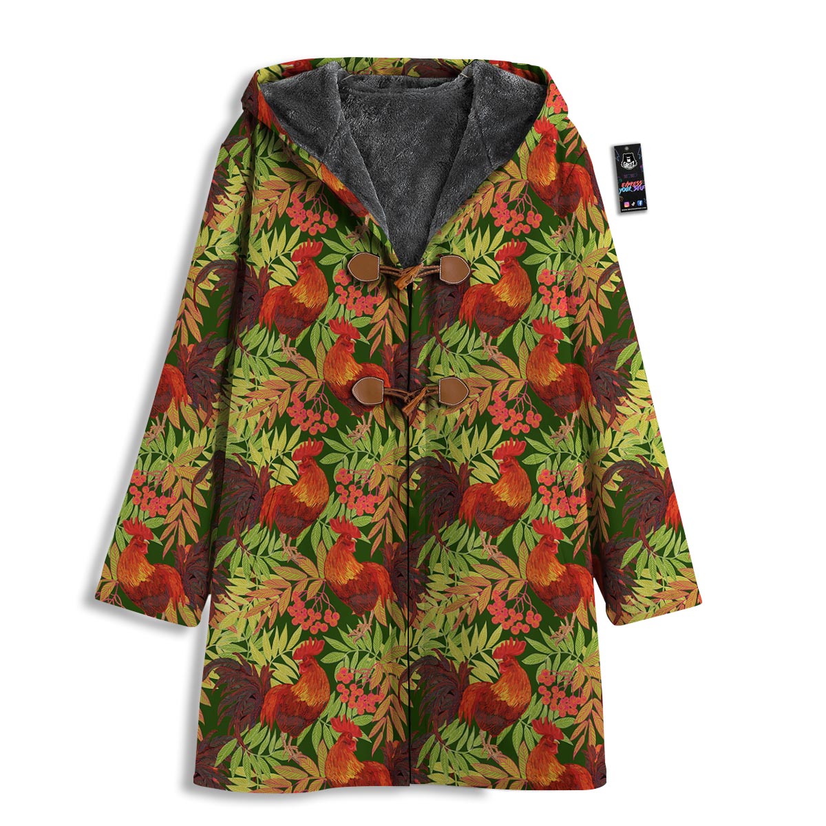 Rowan And Rooster Print Pattern Men's Windbreaker Jacket-grizzshop