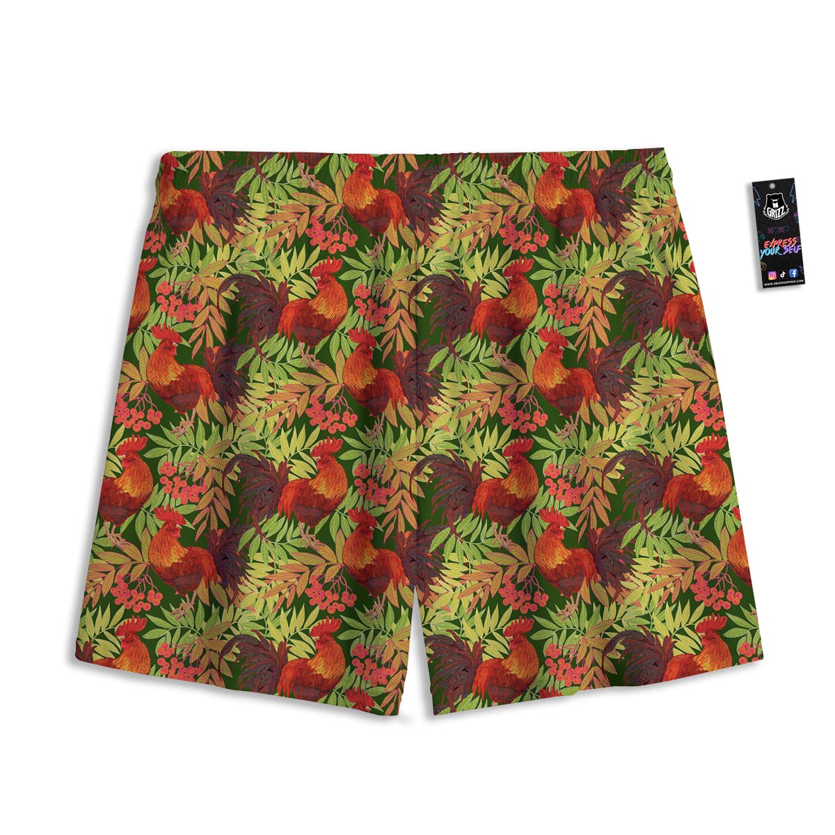 Rowan And Rooster Print Pattern Mesh Shorts