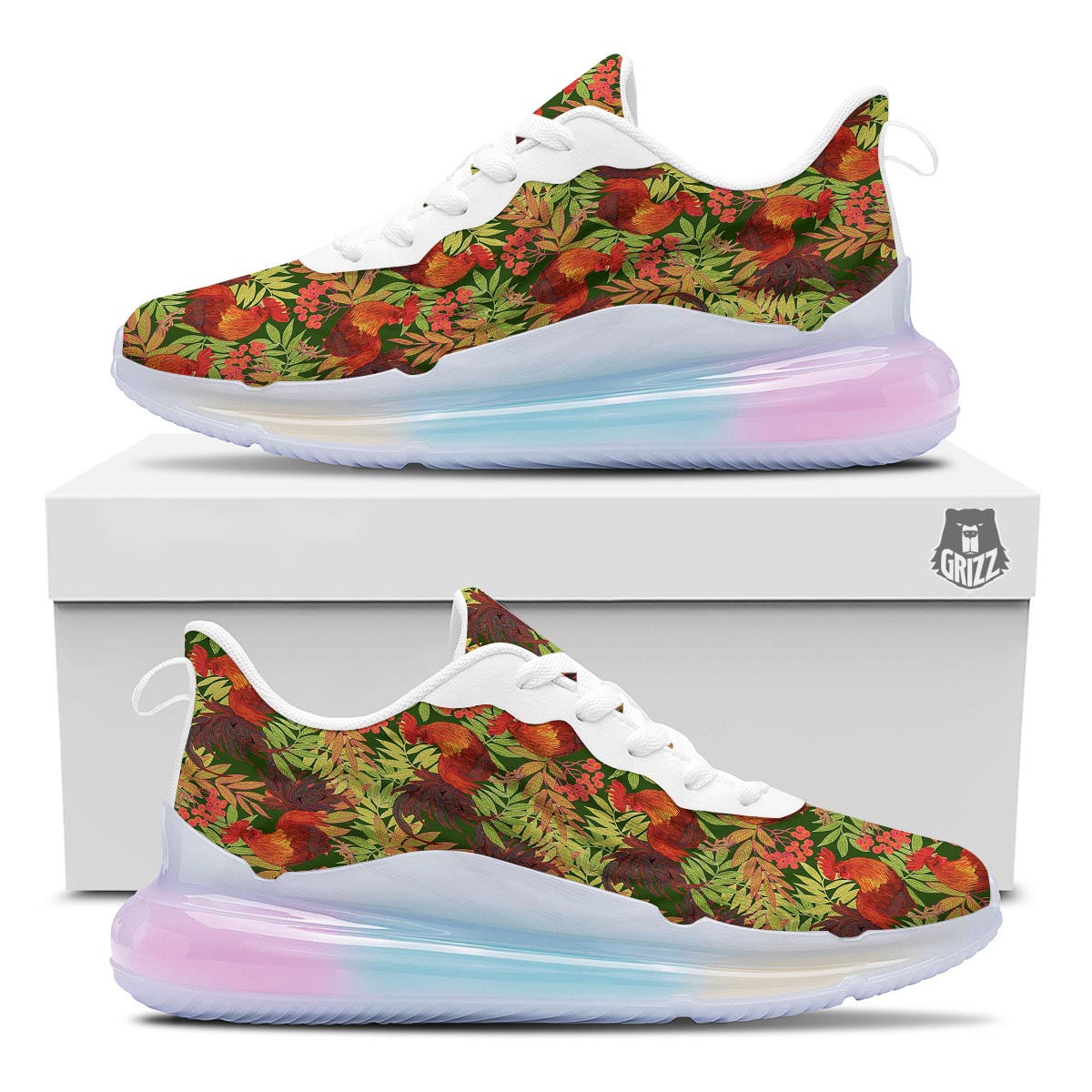 Rowan And Rooster Print Pattern Running Sneakers-grizzshop