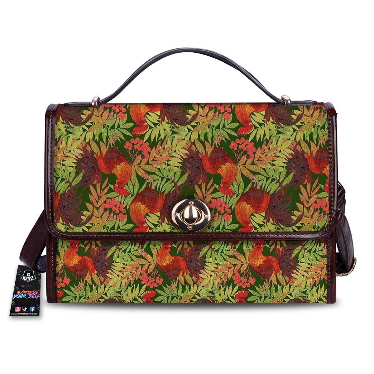 Rowan And Rooster Print Pattern Women's Satchel Bag