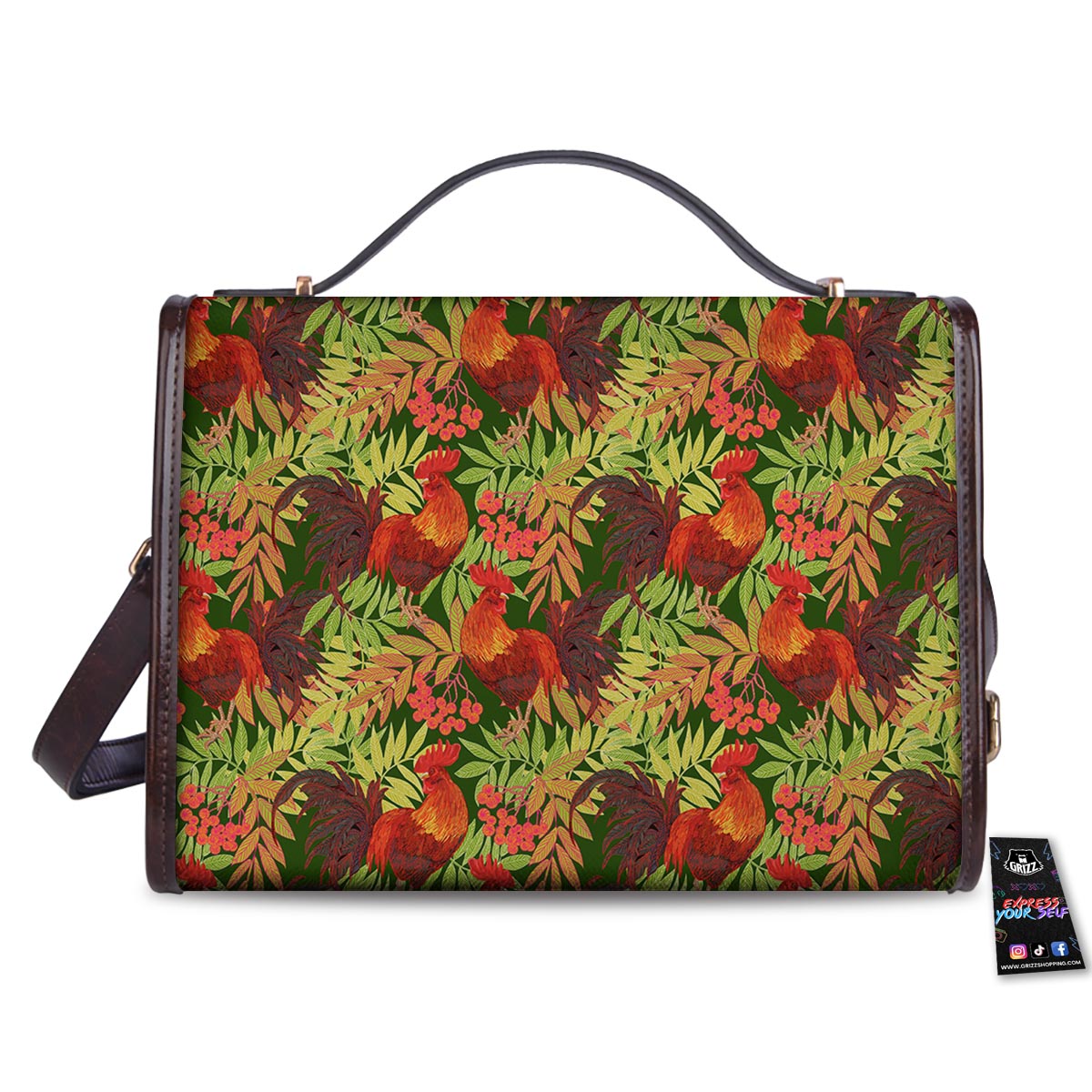 Rowan And Rooster Print Pattern Women's Satchel Bag