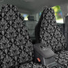 Royal Damask White And Black Print Pattern Car Seat Covers-grizzshop