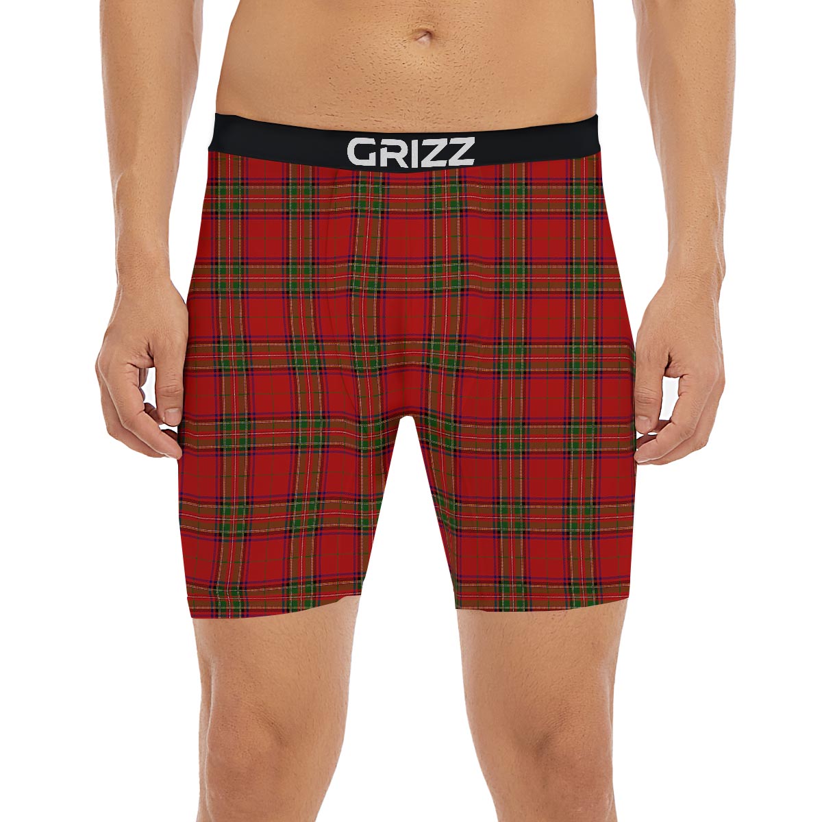 Royal Stewart Tartan Print Pattern Boxer Briefs-grizzshop