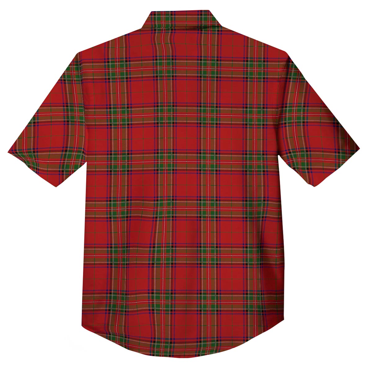 Royal Stewart Tartan Print Pattern Button Up Shirt-grizzshop